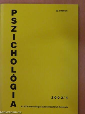 Pszichológia 2003/4.