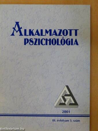Alkalmazott Pszichológia 2001/3.