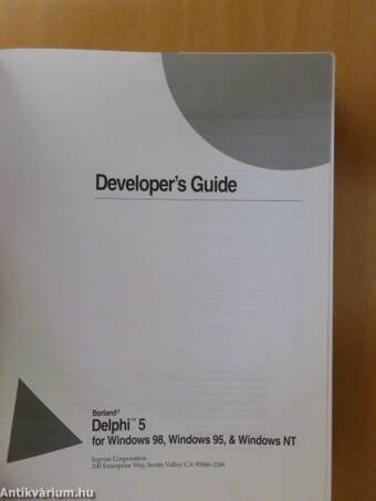 Borland Delphi 5 - Developer's Guide