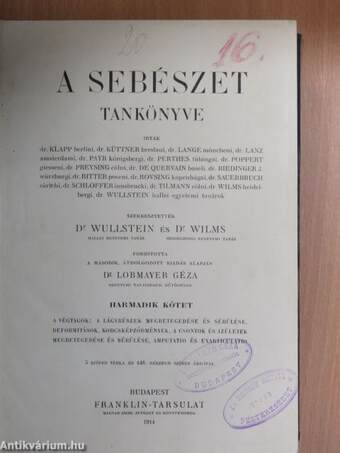 A sebészet tankönyve III. (töredék)