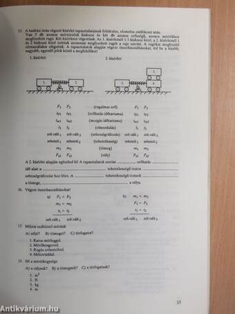 Fizikai feladatsorozatok általános iskolásoknak 6. osztály