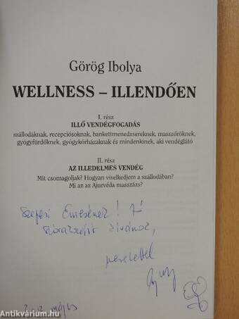 Wellness - Illendően (dedikált példány)