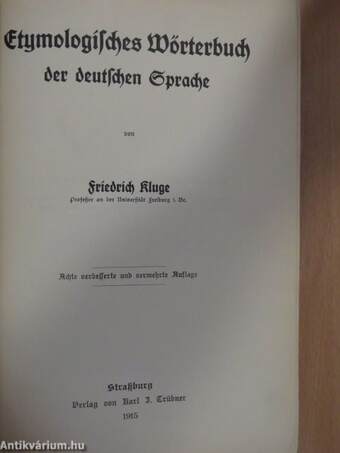 Etymologisches Wörterbuch der deutschen Sprache (gótbetűs)