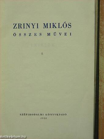Zrinyi Miklós összes művei 2. (töredék)