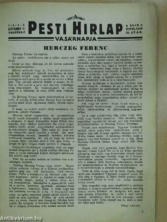 A Pesti Hirlap Vasárnapja 1933. szeptember 17.