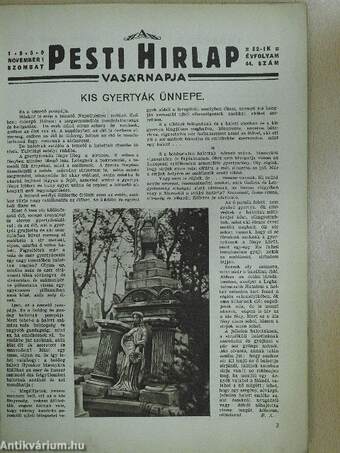 A Pesti Hirlap Vasárnapja 1930. november 1.