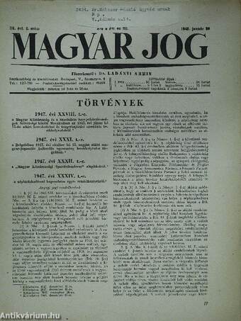 Magyar Jog 1948. január 20.