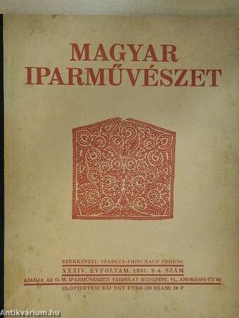 Magyar Iparművészet 1931/3-4.