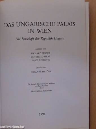 Das ungarische Palais in Wien