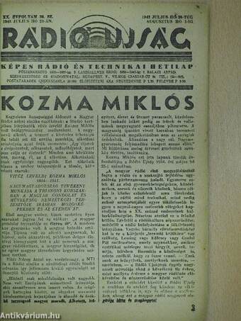 Rádió Ujság 1943. július 26-tól augusztus 1-ig