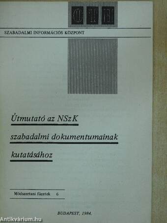 Útmutató az NSzK szabadalmi dokumentumainak kutatásához