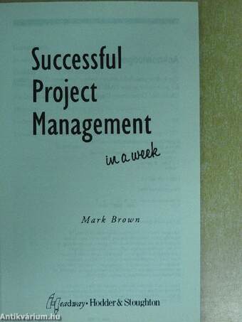 Successful Project Management in a week