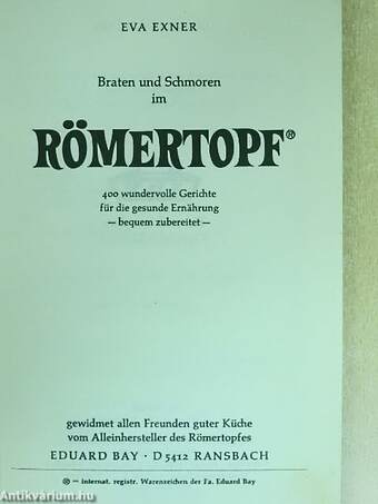 Braten und Schmoren im Römertopf