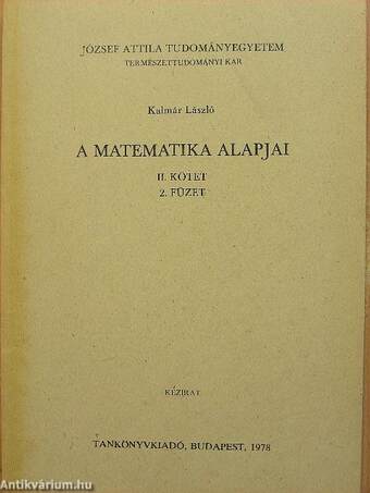 A matematika alapjai II/2. (töredék)