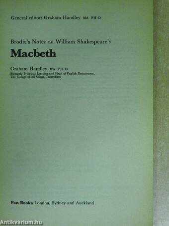 Brodie's Notes on William Shakespeare's Machbeth