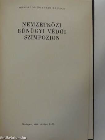 Nemzetközi bűnügyi védői szimpózion