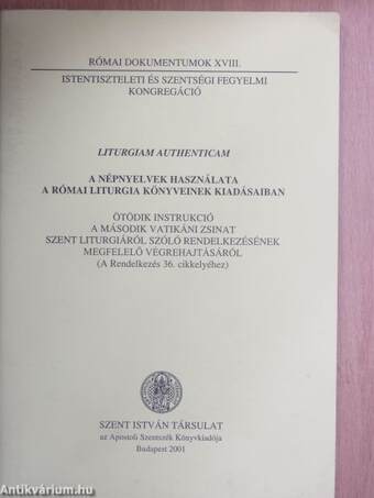 A népnyelvek használata a római liturgia könyveinek kiadásaiban