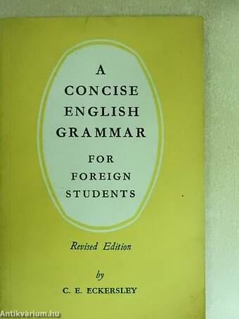 A Concise English Grammar for Foreign Students