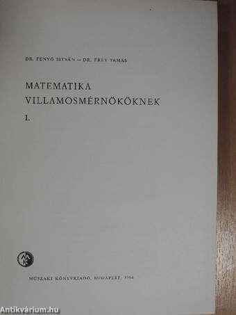 Matematika villamosmérnököknek I.