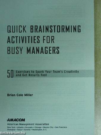 Quick brainstorming activities for busy managers