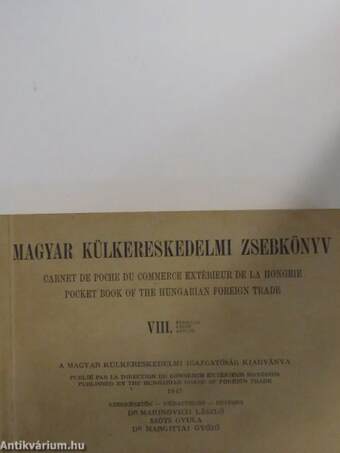 Magyar külkereskedelmi zsebkönyv VIII.