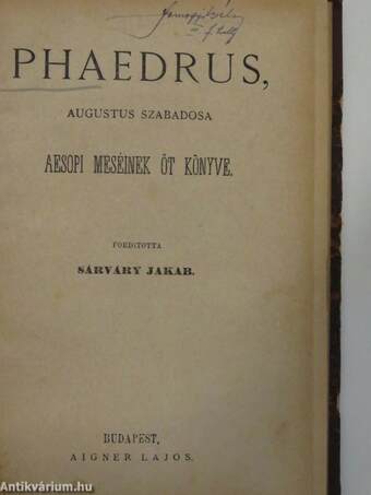 Phaedrus, Augustus szabadosa