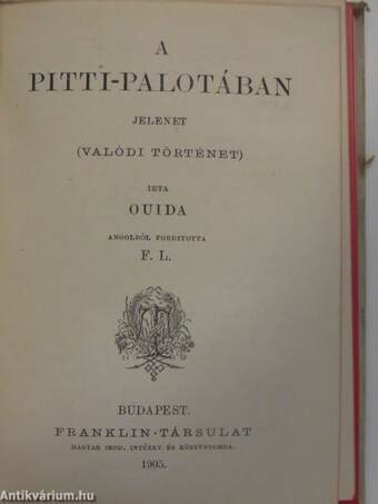 Barére Bertrand/Családi boldogság/A búzavirágék háza/William Pitt/Machiavelli/A Pitti-Palotában