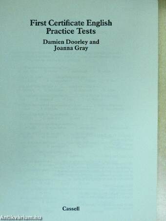 First Certificate English Practice Tests