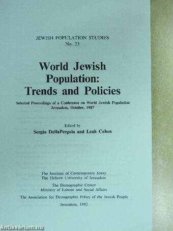 World Jewish Population: Trends and Policies