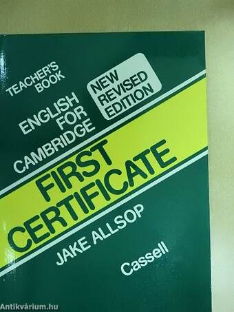 English for Cambridge First Certificate - Teacher's Book