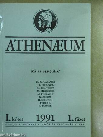 Athenaeum 1991. I. kötet 1. füzet