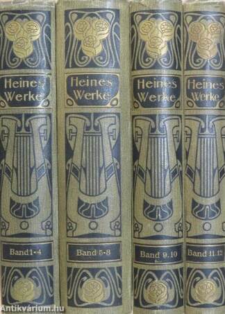 Heines sämtliche Werke in zwölf Bänden 1-12. (gótbetűs)