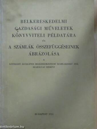 Belkereskedelmi gazdasági műveletek könyvviteli példatára és a számlák összefüggéseinek ábrázolása