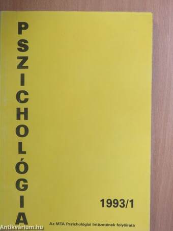 Pszichológia 1993/1-4.