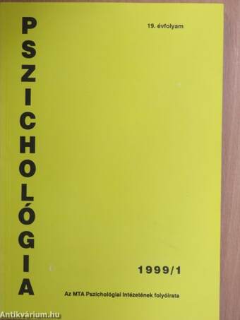 Pszichológia 1999/1-4.