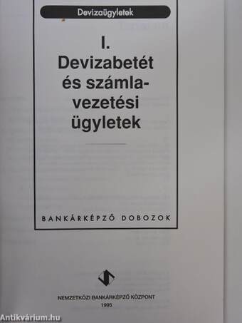 Devizaügyletek I.