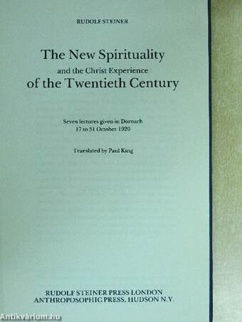 The New Spirituality and the Christ Experience of the Twentieth Century