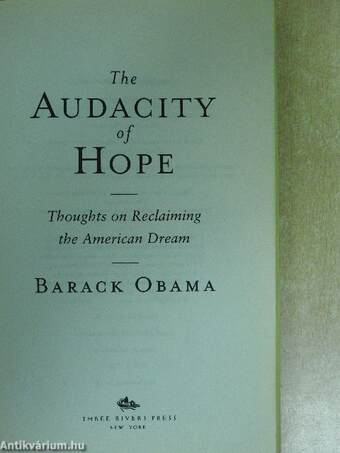 The audacity of Hope