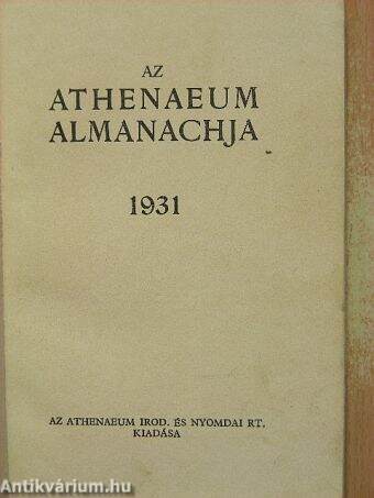 Az Athenaeum almanachja 1931