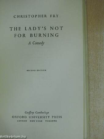 The Lady's not for Burning