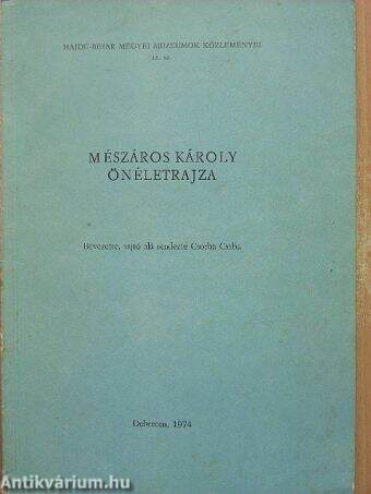 Mészáros Károly önéletrajza