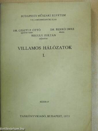 Villamos hálózatok I.