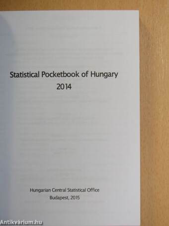 Statistical Pocketbook of Hungary 2014