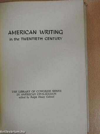 American writing in the twentieth century