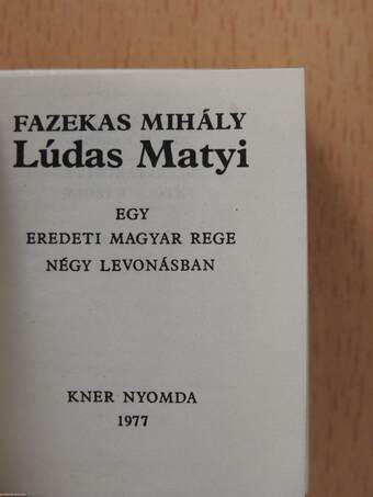 Lúdas Matyi (minikönyv)