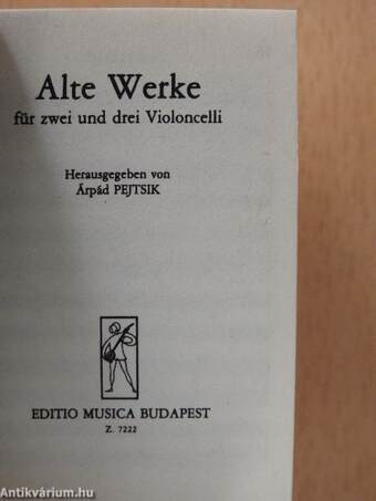 Alte Kammermusik/Violinduos/Violintrios/Trios für zwei Violinen und Violoncello/Alte Werke für zwei und drei Violoncelli/Werke des Frühbarocks für Streicher/Alte Musik für Flöte und Gitarre/Renaissance Tänze aus ,,Danserye" von T. Susato (minikönyv)