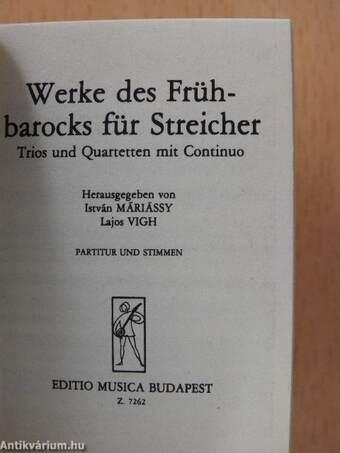 Alte Kammermusik/Violinduos/Violintrios/Trios für zwei Violinen und Violoncello/Alte Werke für zwei und drei Violoncelli/Werke des Frühbarocks für Streicher/Alte Musik für Flöte und Gitarre/Renaissance Tänze aus ,,Danserye" von T. Susato (minikönyv)