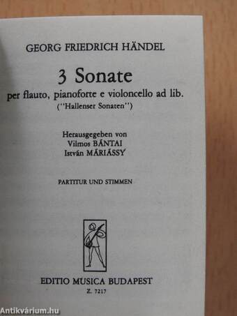 Alte Kammermusik/Violinduos/Violintrios/Trios für zwei Violinen und Violoncello/Alte Werke für zwei und drei Violoncelli/Werke des Frühbarocks für Streicher/Alte Musik für Flöte und Gitarre/Renaissance Tänze aus ,,Danserye" von T. Susato (minikönyv)