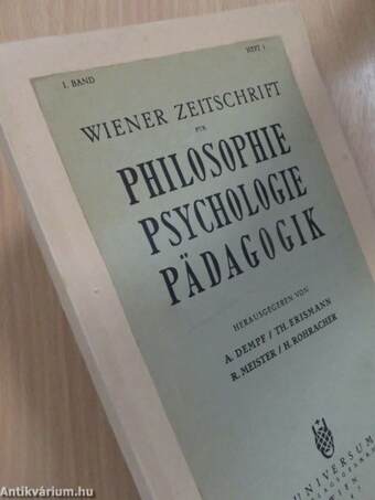 Wiener Zeitschrift für Philosophie, Psychologie, Pädagogik Jänner 1947