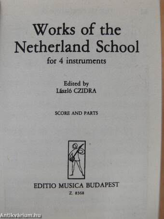 Early Chamber Music/Violin Duos/Violin Trios/Trios for two violins and violoncello/Early Pieces for two and three violoncellos/Early Baroque Works for Strings/Early Music for flute and guitar (minikönyv)